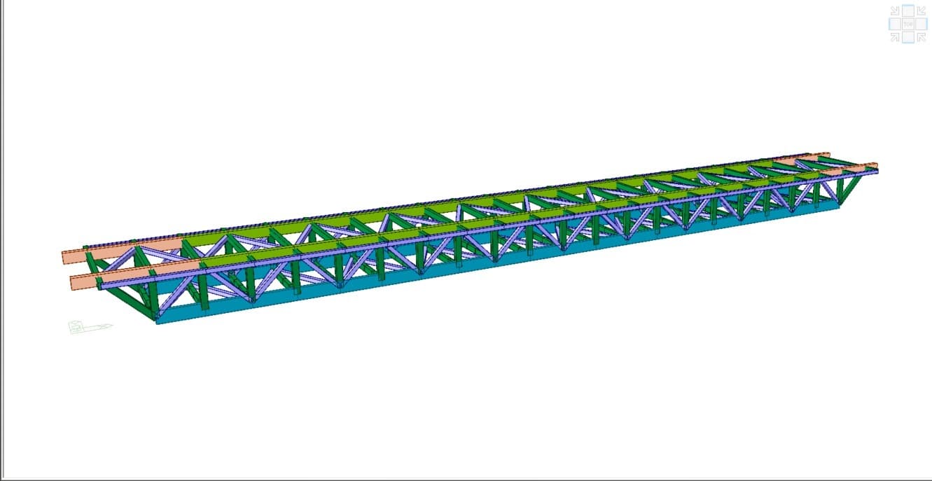 Modelo estructural tipo muelle en celosía metálica